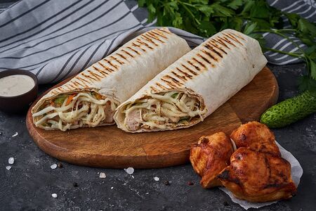 Шаверма сырная Xxl с шашлыком из курицы