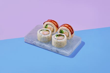 Ролл с креветкой-темпура и сладким чили 1/2