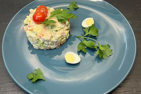 Оливье с сёмгой