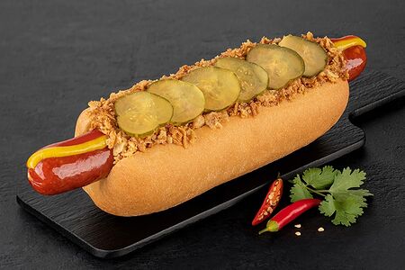 Датский хот-дог с колбаской Чоризо