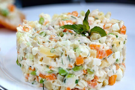 Салат Оливье по-домашнему