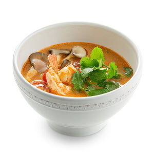 Том Ям с креветкой и рисом