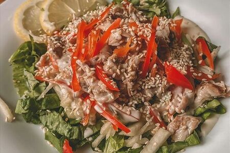 Горячий салат с индейкой