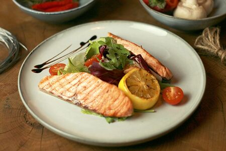 Филе лосося на гриле
