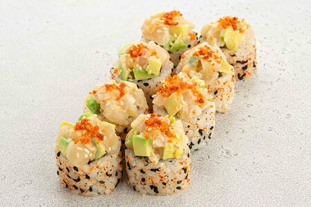 Ролл с гребешком и креветкой (8 шт)