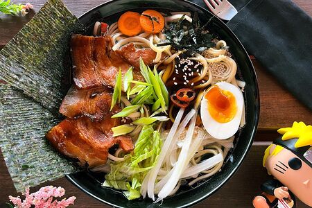 Рамэн с беконом