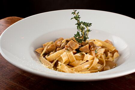 Тальятелле с белыми грибами