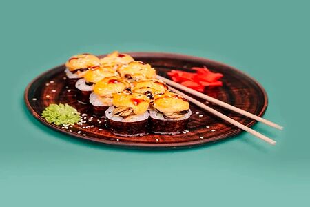 Запеченный с мидиями