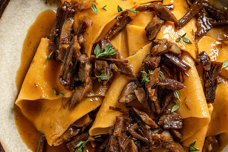 Фазолетти с рваной говядиной