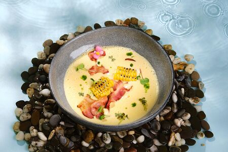 Чаудер с копчёным беконом