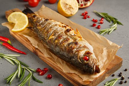 Сибас на мангале