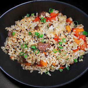 Рис вок с говядиной