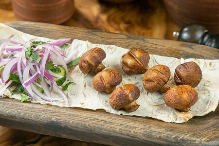 Шашлык из шампиньонов