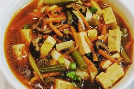 Вегетарианский суп с тофу