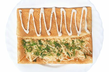 Блин с сыром и зеленью