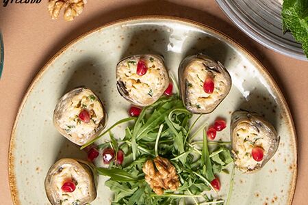 Рулетики из баклажанов