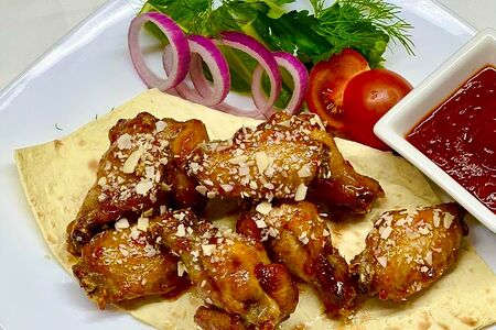Куриные крылышки в карамельном соусе