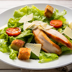 Салат Цезарь с курицей