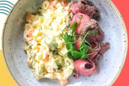 Салат Оливьеха с ростбифом