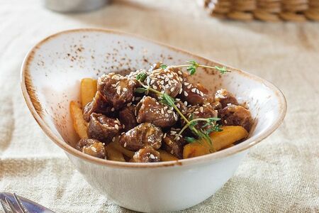 Сердечки с картофелем фри