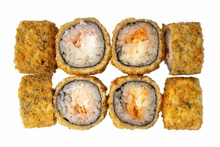 Ролл с лососем горячий