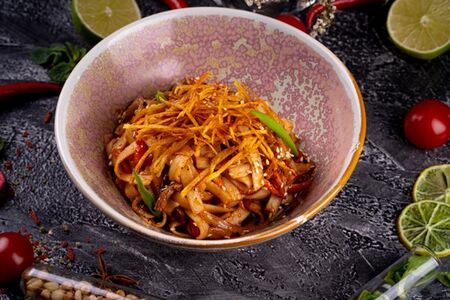 Удон с креветками