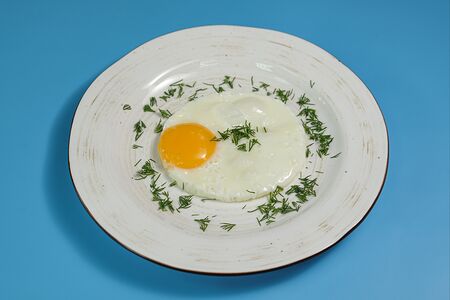 Яичница с зеленью