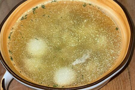 Суп из курицы с пастой ризони