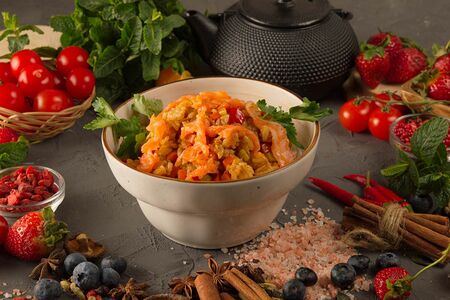 Тяхан с лососем