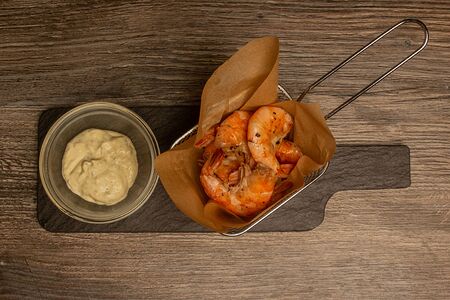 Тигровые креветки на гриле