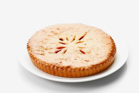 Пирог с яблоком и брусникой