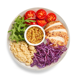 Боул с цыпленком и киноа