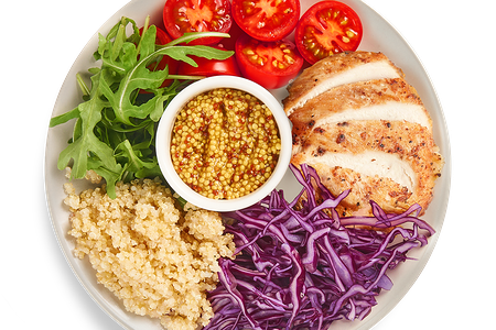 Боул с цыпленком и киноа