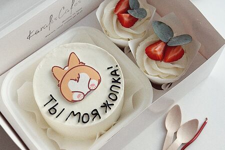 Набор бенто торт и капкейки Жопка