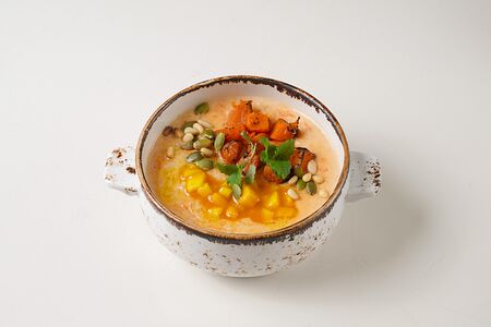 Рисовая каша с тыквой и манго