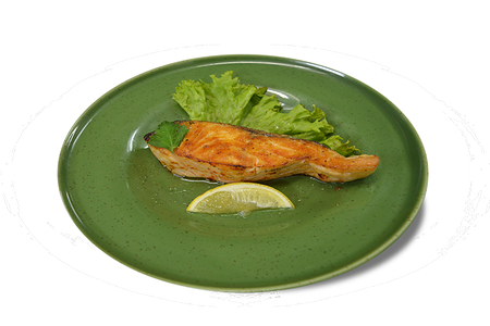 Семга запеченная со свежим томатом