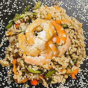 Тяхан с креветками