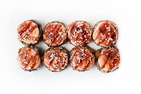 Запеченный ролл в темпуре с креветкой