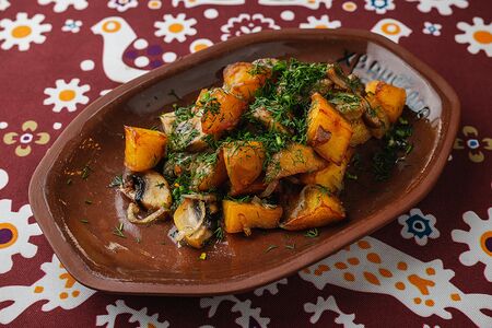 Картофельный гарнир с грибами