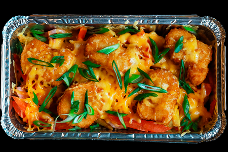 Роял фри с куриными наггетсами в сырном соусе