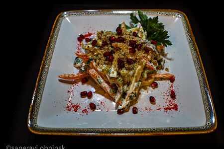 Салат из языка с копченым сыром