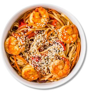 Лапша удон с креветками