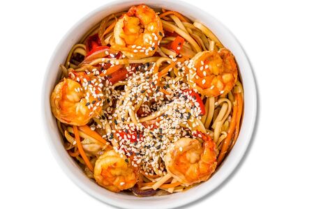 Лапша удон с креветками