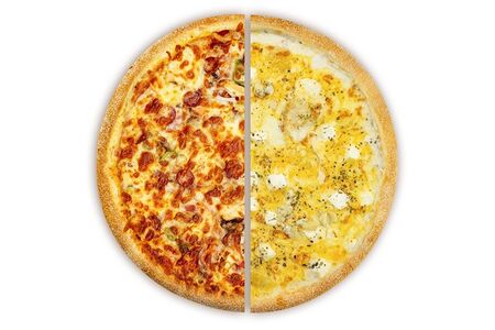 Пицца Мясной пир и Четыре сыра