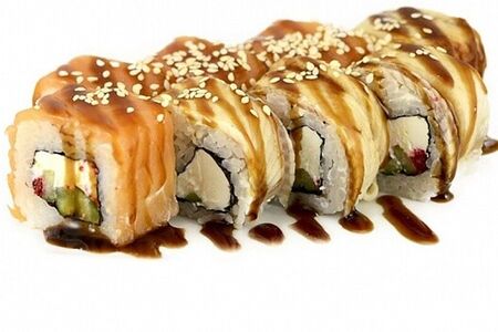 Ролл с лососем и угрем