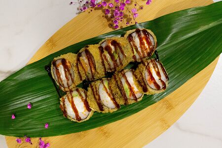 Жареный с креветкой