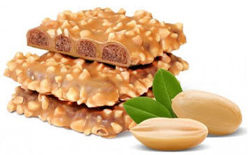 Печенье карамельная глазурь с арахисом Шоколайн