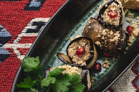 Рулетики из баклажанов ассорти