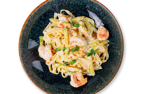 Тальятелле с креветками