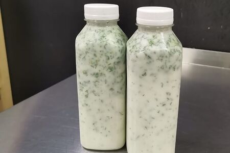 Тан с зеленью домашний